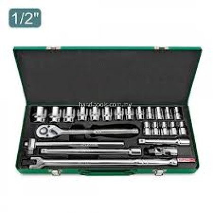 TOPTUL 25PCS 1/2" DR. Socket Set (METRIC) GCAD2511 / GCAD2512